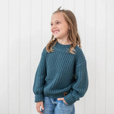 Chunky Knit Sweater in Atlantic