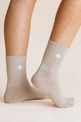 Adult Crew Socks in Bisque