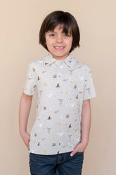 Toddler Short Sleeve Polo in Starry Icon