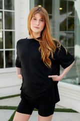 Women’s Biker Short Set in Midnight