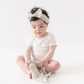Bow Headband in Oat
