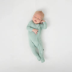 Zippered Footie in Sage