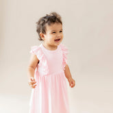 Pointelle Bodysuit Dress in Sakura
