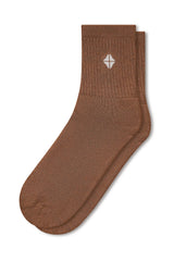 Adult Crew Socks in Latte