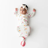 Knotted Gown with Bow Set in Tulip