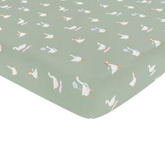 Mini Crib Sheet in Silly Goose