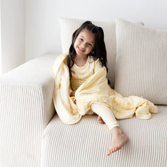 Toddler Blanket in Gingham Chamomile 1.0