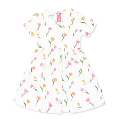 Peter Pan Collar Dress in Tulip