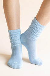 Adult Scrunch Socks in Breeze