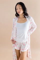 Women's Lounge Robe in Toile Ballet