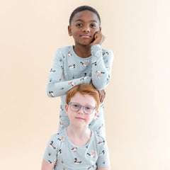 Short Sleeve Pajamas in Mallard Duck