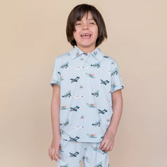 Toddler Short Sleeve Polo in Take Off