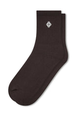 Adult Crew Socks in Espresso