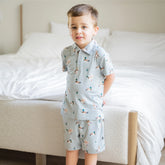 Toddler Short Sleeve Polo in Mallard Duck