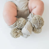 Knit Booties in Almond