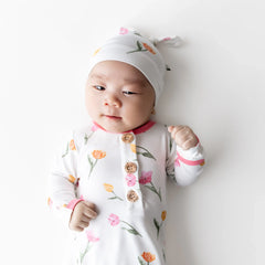 Knotted Gown with Hat Set in Tulip