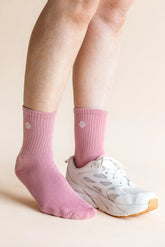 Adult Crew Socks in Apple Blossom