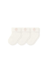 Baby 3-Pack Socks in Cloud