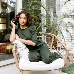 Women's Wide Leg Pant in Fir