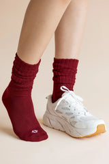 Adult Scrunch Socks in Ruby
