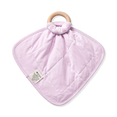 Lovey in Gingham Thistle with Removable Wooden Teething Ring