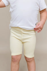 Ribbed Toddler Biker Shorts in Chamomile