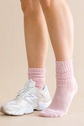 Adult Scrunch Socks in Blush