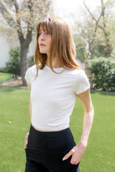 Bamboo Flex Baby Tee in Snow