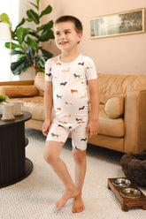 Short Sleeve Pajamas in Dachshund