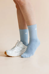 Adult Crew Socks in Breeze