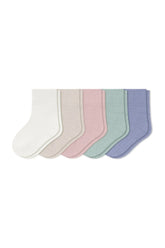 Quarter Socks Combo 5-Pack in Pastel