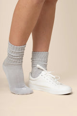 Adult Scrunch Socks in Storm