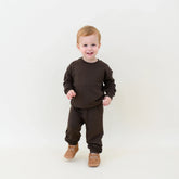 French Terry Jogger Set in Espresso