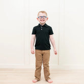 Toddler Short Sleeve Polo in Midnight