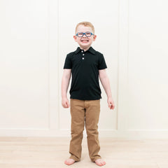Toddler Short Sleeve Polo in Midnight