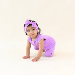 Zippered Sleeveless Romper in Poi