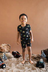 Short Sleeve Pajamas in Monster Truck