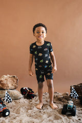 Short Sleeve Pajamas in Monster Truck
