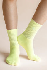 Adult Crew Socks in Citron