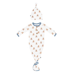 Knotted Gown with Hat Set in Teddy Bear