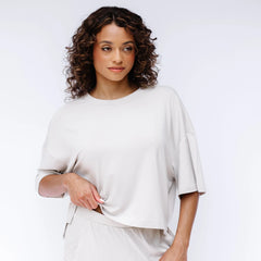 Women's Wide Leg Pant Set in Oat