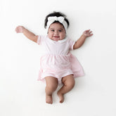 Peter Pan Collar Bodysuit Dress in Sakura