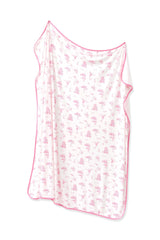 Swaddle Blanket in Toile Ballet