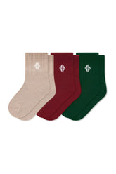 Crew Socks Combo 3-Pack in Holiday