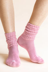 Adult Scrunch Socks in Apple Blossom