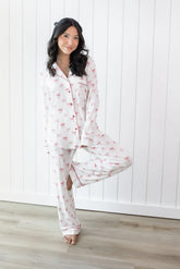 Long-Sleeved Women's Pajama Set in Bow