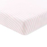 Crib Sheet in Small Sakura Stripe