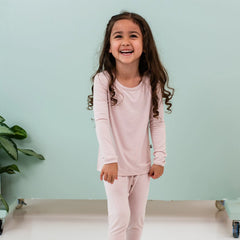 Long Sleeve Pajamas in Blush