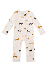 Zippered Romper in Dachshund