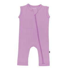 Zippered Sleeveless Romper in Poi